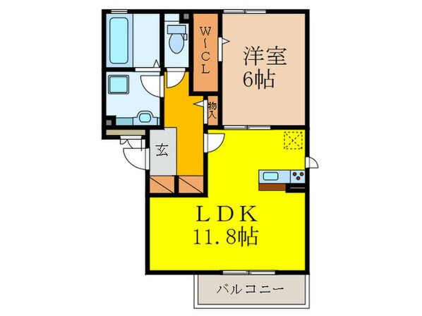 セントコリーヌD棟の物件間取画像